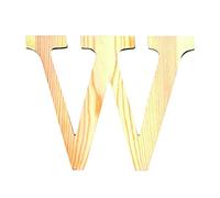 Artemio 19 cm Wooden Letter W in Upper Case, Beige