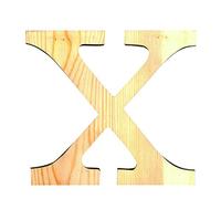 Artemio 19 cm Wooden Letter X in Upper Case, Beige