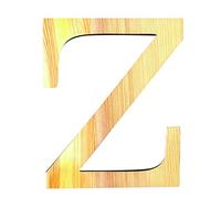Artemio 19 cm Wooden Letter Z in Upper Case, Beige
