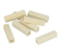 Artemio 21005012 Set of 10 Rectangular Beads for Decorating, Wood, Yellow, 9 x 1.5 x 13 cm