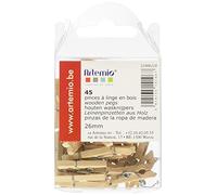 Artemio 45-Piece Mini Wooden Pegs, Beige