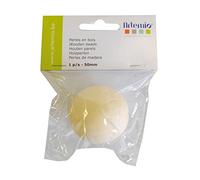 Artemio 50 mm Wooden Bead, Beige