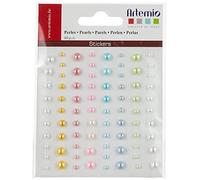 Artemio 80-Piece Pearls Adhesive Rhinestones, Multi-Colour
