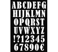 Artemio ArtAmio Stencil A3 Alphabet Numbers Sign