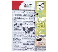 Artemio Clear Stamp - Mots du Voyage - 37 Transparent Stamps, Other, Transparent, 15.5 x 0.4 x 26 cm