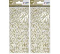 Artemio Glitter Alphabet, Gold 11004050 (Pack of 2)
