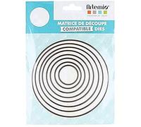 Artemio Large Circles Dies, 12 10,6 9,3 8 6,7 5,4 4,1 3 cm, (Color)