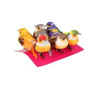 Artemio Multicoloured Small Birds on Clip, Metall, Multicolor, 6 x 2,5 x 5 cm
