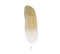 Artemio Pack of 6 Glitter Dipped Feathers (Gold)