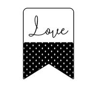 Artemio Paper Clip Love Wooden Stamp