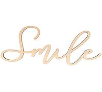 Artemio Smile Wooden Word to Decorate 30 cm x 16.5 cm, Wood, 30 x 16.5 cm