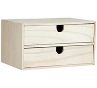 Artemio Solid Wood Unit Drawers, 24 x 16 x 13.3cm, Beige, 24 x 16 x 13.3 cm