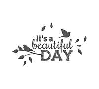Artemio Stamp It's A Beautiful Day, Wood, black, 3.7 x 2.5 x 6.6 cm