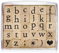 Artemio Stamps Set Alphabet Lower case-1cm, Beige