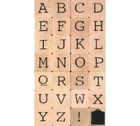 Artemio Stamps Set Alphabet Upper case-2cm, Wood