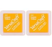 Artemio Tsukineko VKS111 Lemon Versacraft Ink Pad, Yellow, Small (Pack of 2)
