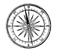 Artemio Type E Compass Wooden Stamp