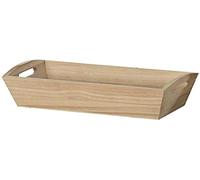 Artemio Wooden Basket, Wood, Beige, 28 x 9 x 14 cm