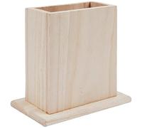 Artemio Wooden Pencil Holder, Wood, Beige, 12x7x11.5 cm