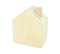 Artemio Wooden coin box to decorate House-12cm x 14.5cm x 8cm, Wood, 12 x 14.5 x 8 cm
