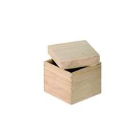 Artemio Wooden Cube Box, Wood, 12 x 12 x 12 cm