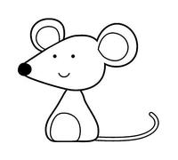 Artemio Wooden stamp - Mouse