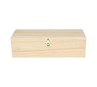 Artemio Wooden Tea Box with 4 Cases, 27 x 10.5 x 8 cm, Beige