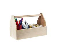 Artemio Wooden Tool Box 30 cm, Wood, Beige, 30 cm
