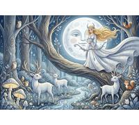 Artemis 1000 Piece Wooden Jigsaw Puzzle,Educational Toy,Impossible Challenge,Adults & Kids 14+ Goddess of The Hunt,Wood,Home Wall Decor,Gift Idea,Stress Relief (75x50cm)