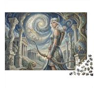 Artemis 1000 Piece Wooden Jigsaw Puzzle,Wood,Impossible Challenge,Educational Toy Goddess of The Hunt,Gift Idea,Stress Relief,Home Wall Decor,Adults & Kids 14+ (75x50cm)
