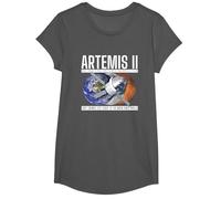 Artemis-2 Commemorative T-Shirt, Girls, Asphalt Grey, X-Small