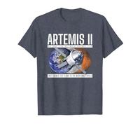 Artemis-2 Commemorative T-Shirt, Men, Heather Blue, 3X-Large