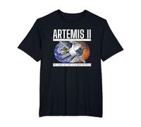 Artemis-2 Commemorative T-Shirt, Men's Big and Tall, Black, 2X Tall