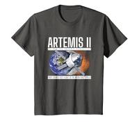 Artemis-2 Commemorative T-Shirt, Youth, Asphalt Grey, Large
