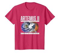 Artemis-2 Commemorative T-Shirt, Youth, Red Heather, Small