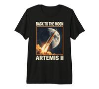 Artemis 2 Launch Back to the Moon Rocket Premium T-Shirt