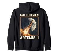 Artemis 2 Launch Back to the Moon Rocket Zip Hoodie