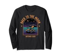 Artemis 2026 Back to The Moon Lunar Rover Retro Sci-Fi Space Long Sleeve T-Shirt