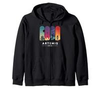 Artemis 2026 Space Exploration Panels Astronaut SLS Rocket Zip Hoodie