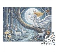 Artemis 500 Piece Wooden Jigsaw Puzzle,Whimsical Challenge,Adults & Kids 14+,Home Wall Decor Goddess of The Hunt,Great Gifts,Wood,Educational Toy,Stress Relief (52x38cm)