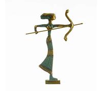 Artemis Diana Greek Statue Nature Moon Goddess with Bow Solid Bronze 6.2"
