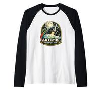 Artemis Generation Moon Rocket Launch Space Raglan Baseball Tee