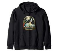 Artemis Generation Moon Rocket Launch Space Zip Hoodie