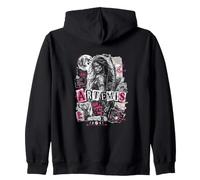 Artemis Goddess Of Hunt Wild Moon Warrior Zip Hoodie