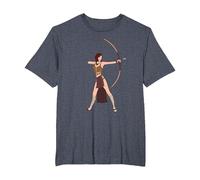 Artemis Goddess of Hunting Greek Mythology Ancient Hunter T-Shirt, Men's Big and Tall, Heather Blue, 5X Tall