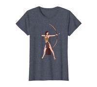 Artemis Goddess of Hunting Greek Mythology Ancient Hunter T-Shirt, Women, Heather Blue, Medium