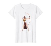Artemis Goddess of Hunting Greek Mythology Ancient Hunter T-Shirt, Women, White, Medium