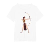Artemis Goddess of Hunting Greek Mythology Ancient Hunter T-Shirt, Women's Plus, White, 4X