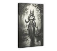 Artemis Goddess of Nature Poster Canvas Poster Wall Art Decor Print Picture Paintings for Living Room Bedroom Decoration 16x24inch(40x60cm)
