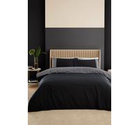 Catherine Lansfield Artemis Greek Key Reversible Single Duvet Cover Set with Pillowcase Black